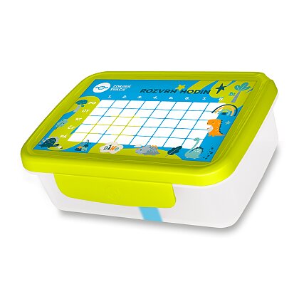 Product image Zdravá sváča - svačinový box s rozvrhem hodin - zelený