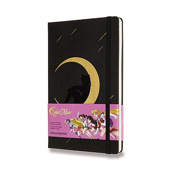 Obrázek produktu Zápisník Moleskine Sailor Moon - tvrdé desky - L, linkovaný, černý