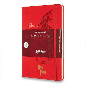 Obrázek produktu Zápisník Moleskine Harry Potter - tvrdé desky - L, linkovaný, Book 4, červený