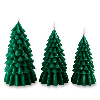 Product image LED svíčky z pravého vosku - Jedle - sada 3 ks