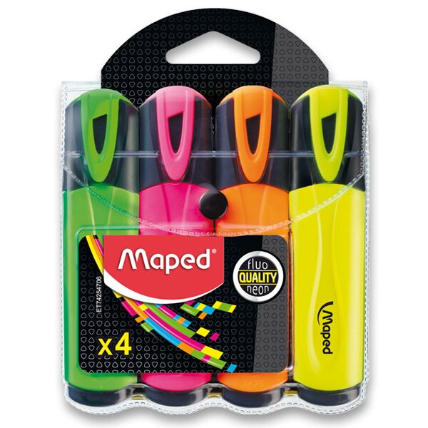 Zvýrazňovač Maped Fluo Peps Classic sada 4 barev