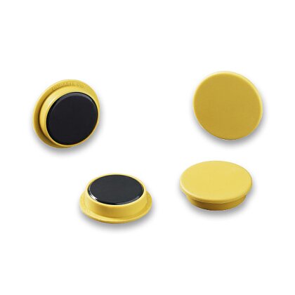 Obrázek produktu Durable - magnety v plastu - průměr 32 mm, 4 ks, žluté