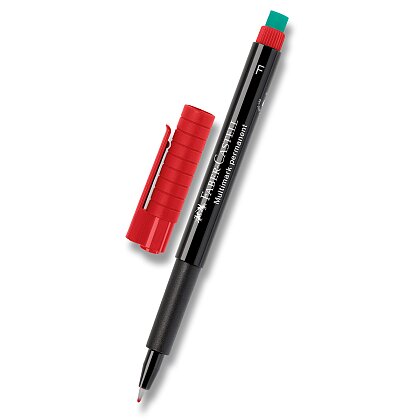 Obrázek produktu Faber-Castell Multimark 1513 F - permanentní popisovač - červený, hrot F