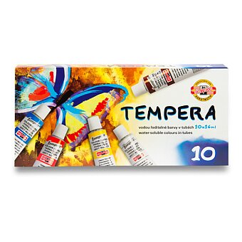 Obrázek produktu Temperové barvy Koh-i-noor 162548 - 10 barev, tuba 16 ml