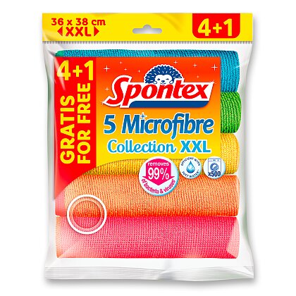 Obrázek produktu Spontex Microfibre XXL - sada utěrek z mikrovlákna - 5 ks