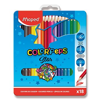 Obrázek produktu Pastelky Maped Color&#039;Peps Metal Box - 18 barev