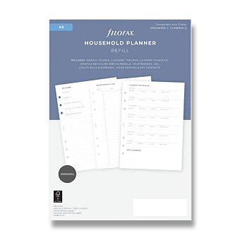 Obrázek produktu Plánování domácnosti - náplň A5 diářů Filofax