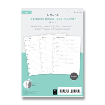 Obrázek produktu Plánovanie domácnosti - náplň A5 zápisníkov Filofax Notebook