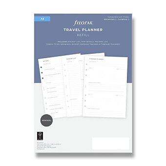 Obrázek produktu Plánovanie cestovania - náplň A5 diárov Filofax