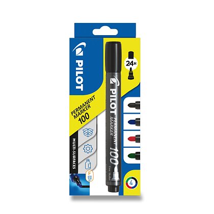 Obrázek produktu Pilot 100 - permanentní popisovač - 4 barvy