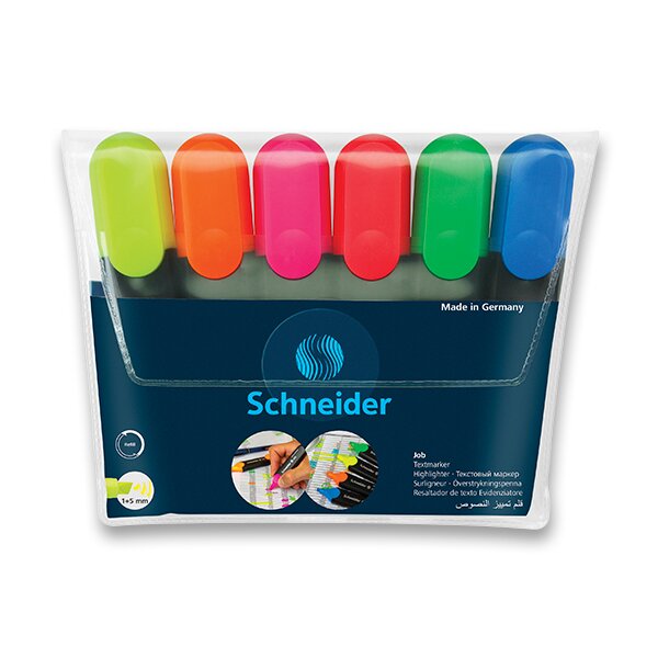 Zvýrazňovač Schneider Job sada 6 barev