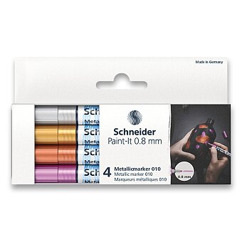 Obrázek produktu Metalický popisovač Schneider Paint-It 010 - souprava V1, 4 barvy