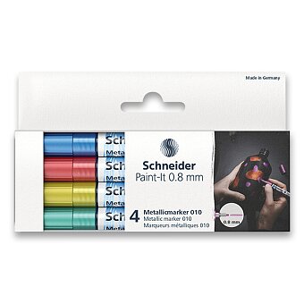 Obrázek produktu Metalický popisovač Schneider Paint-It 010 - souprava V2, 4 barvy