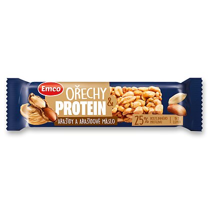 Obrázok produktu Tyčinka s orechom a proteínom - arašidy a arašidové maslo 40 g