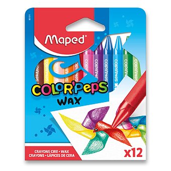 Obrázek produktu Voskovky Maped Color&#039;Peps Wax - 12 barev, trojhranné