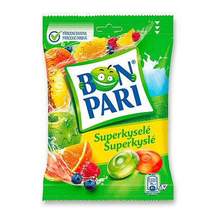 Obrázok produktu Bon Pari Superkyslé - kyslé cukríky, 90 g