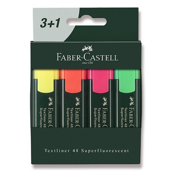 Zvýrazňovač Faber-Castell Textliner 48 4 kusy