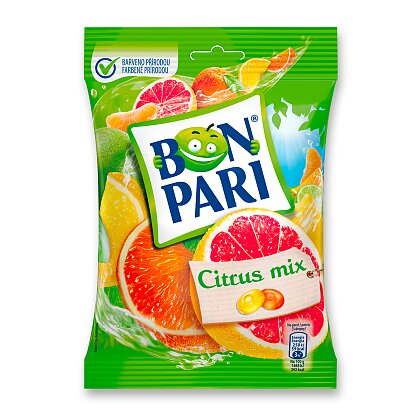 Obrázek produktu Bon Pari Citrus Mix - ovocné bonbony, 90 g