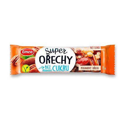 Obrázok produktu Emco Super Ořechy - orechová tyčinka - pekanové orechy, 35 g