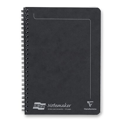 Product image Clairefontaine Europa - wirebound pad - A5, 60 .s, lined, black