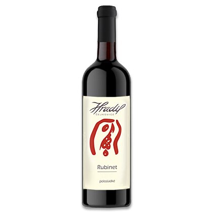 Obrázek produktu Víno Hradil Rubinet MZV - červené víno - Rubinet MZV, 0,75 l