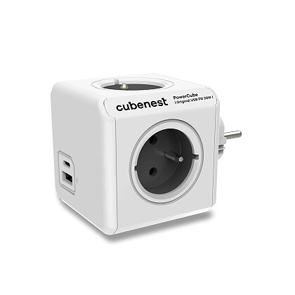 Obrázek produktu Cubenest PowerCube Original - rozbočovací zásuvka - USB A+C, 20 W, šedá