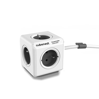 Obrázok produktu Cubenest PowerCube Extended - rozbočovacia zásuvka - USB A + C, 20 W, 3 m, sivá