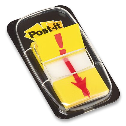 Obrázok produktu 3M Post-it - samolepiaca záložka so symbolom ,,výkričník" - 25,4 x 43,2 mm, 50 ks