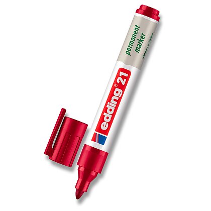 Obrázok produktu Edding 21 EcoLine - permanentný popisovač - červený