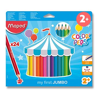 Obrázek produktu Pastelky Maped Color&#039;Peps Jumbo - 24 barev, trojhranné