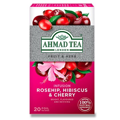 Obrázek produktu Ahmad Tea -  bylinný čaj - šípek, ibišek a třešeň