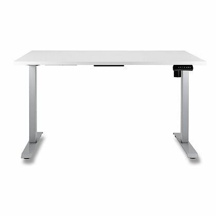 Obrázok produktu Antares Silent - výškovo nastaviteľný stôl - 1380 x 800 mm, svetlo šedý / šedý
