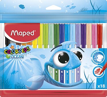 Obrázek produktu Dětské fixy Maped Color&#039;Peps Ocean - 18 barev