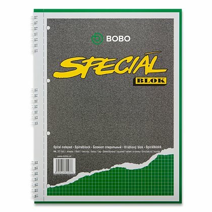 Obrázok produktu Bobo špeciál - krúžkový blok - A4, 50l., štvorčekový