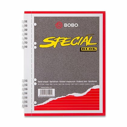 Obrázok produktu Bobo špeciál - krúžkový blok - A5, 50l., linajkový
