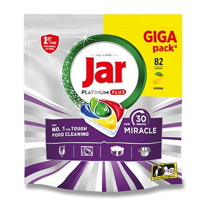 Obrázok produktu Jar Platinum Plus 30 Minute Micacle - kapsule do umývačky - 82 kapsúl