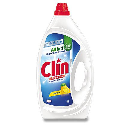 Obrázok produktu Clin All in 1 - čistiaci prípravok na okná a sklenené povrchy - citrón, 4 l