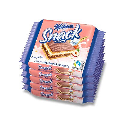 Obrázek produktu Manner Snack minis - křupavé oplatky s náplní - lískooříškové, 5 x 25 g