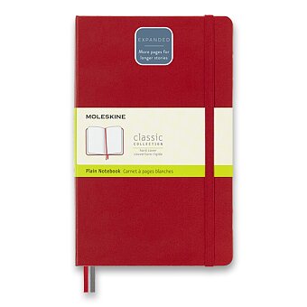 Obrázek produktu Zápisník Moleskine Expanded - tvrdé dosky - L, čistý, červený
