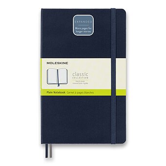 Obrázek produktu Zápisník Moleskine Expanded - tvrdé desky - L, čistý, modrý