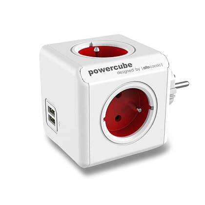 Obrázek produktu PowerCube Original USB - Rozbočovací zásuvka - červená