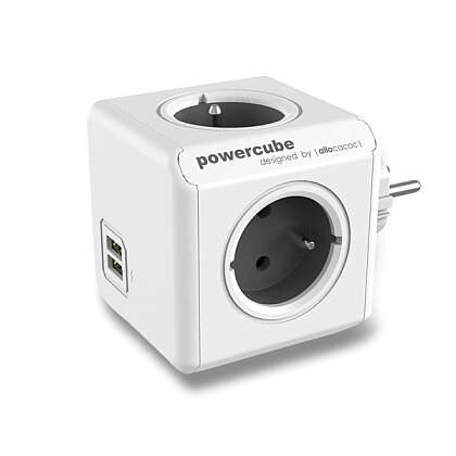 Obrázek produktu PowerCube Original USB - Rozbočovací zásuvka - šedá