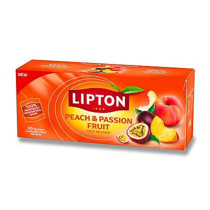Obrázok produktu Lipton Fruit Infusion - ovocný čaj - broskyňa a mučenka, 20 sáčkov