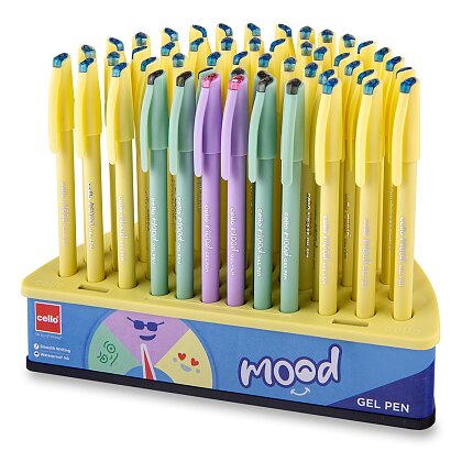 Obrázek produktu gelové kuličkové pero Cello MOOD - stojánek, 50 ks