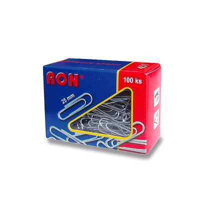 Obrázok produktu RON - kancelárske sponky - 25 mm, 100 ks, pozinkované