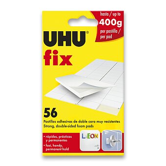 Obrázek produktu Oboustranně lepicí polštářky UHU Fix - 56 ks