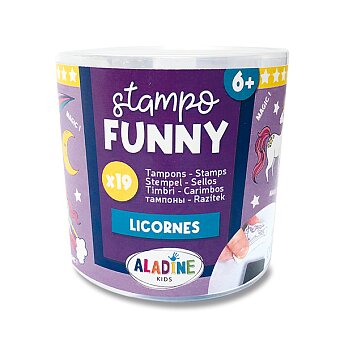 Obrázek produktu Razítka Aladine Stampo Funny - Jednorožci, 19 ks