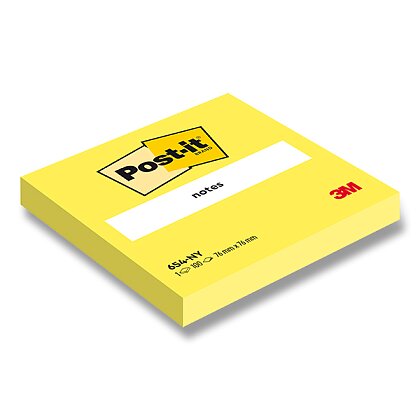Obrázek produktu 3M Post-it 654NY - samolepicí bloček - 76 x 76 mm, 100 l., žlutý