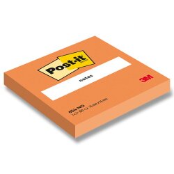 Levně 3M Post-it 654PO - samolepicí bloček - 76 x 76 mm, 100 l., oranžový