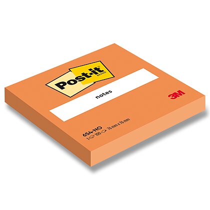 Obrázek produktu 3M Post-it 654PO - samolepicí bloček - 76 x 76 mm, 100 l., oranžový